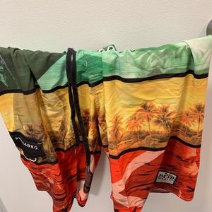 Bob Marley Billabong swim trunks